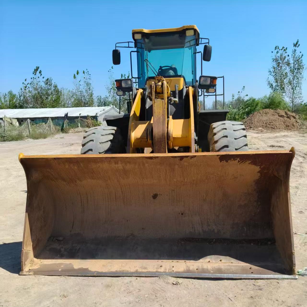 Used loader cabin interior